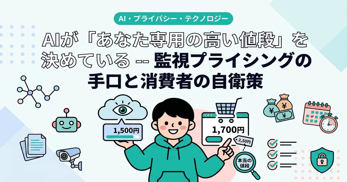 AIが「あなた専用の高い値段」を決めている – 監視プライシングの手口と消費者の自衛策