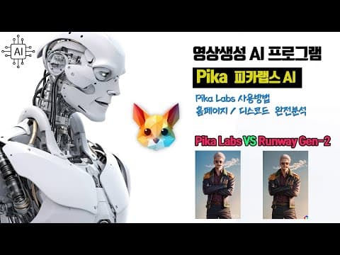 Pika Labs  피카랩스 영상생성AI 최강자를 노린다.  웹페이지, 디스코드 사용법 (pika labs VS runway gen-2 결과물 비교)
