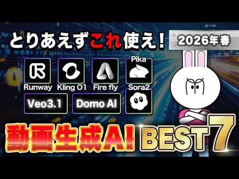 【2026年超最新版】動画生成AIのおすすめ7選を活用別に完全解説します