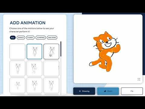 横向きの塗りを加えたネコの絵で「Animated Drawings」を試してみる