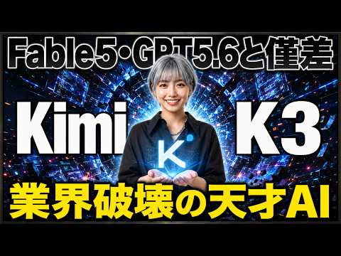 【DeepSeekショック再来】Kimi K3が衝撃デビュー！ GPT-5.6・Claude Fable 5級の怪物AIを徹底検証！