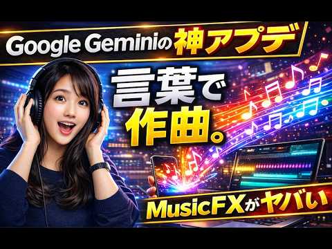 神AI【Geminiの音楽生成】テキスト入力だけでプロ級の曲が作れる、Googleの最新AI『MusicFX』が凄すぎた！