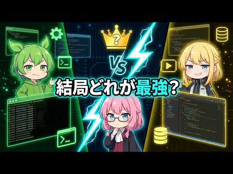 【徹底比較】Claude Code vs Codex vs Cursor｜AIコーディング御三家の正しい選び方【ずんだもん解説】