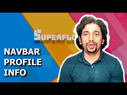 How To Insert User Profile Info In React Navbar | Superflows