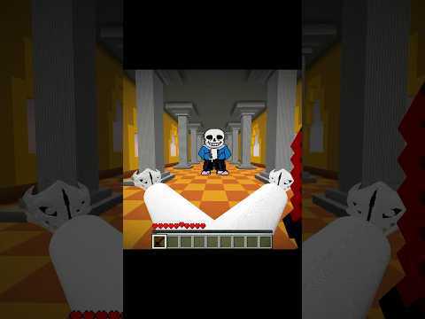 UNDERTALEサンズ戦をマイクラパルクールで再現してみた！💀💙 #shorts #マイクラ #マイクラパルクール