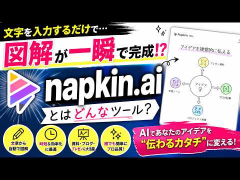 【無料】AIで図解が一瞬！Napkin AIの使い方・活用例・料金まとめ