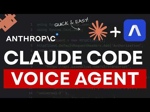 Claude Code + AssemblyAI: The Easiest Voice Agent You Can Build!