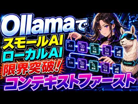 「Ollama（オラマ）」で「ローカルAI」「小規模言語モデル（SLM）」に必須のコンテキストファーストを徹底解説！（実践オープンモデルはGemma4 e4b）