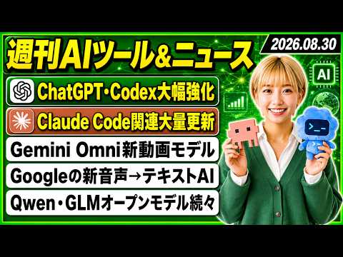 【今週のAIツール・ニュース総まとめ】ChatGPTとCodex大量アプデ/ClaudeとClaude Code関連大量アプデ/M6・M5 Ultra搭載の新Mac miniとMac Studio