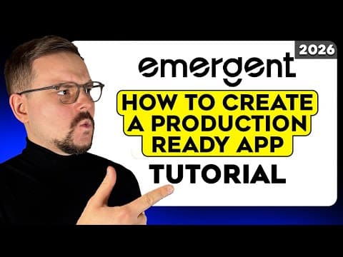 Emergent AI Tutorial - 2026 | How to Create a Production-Ready App Using Emergent AI