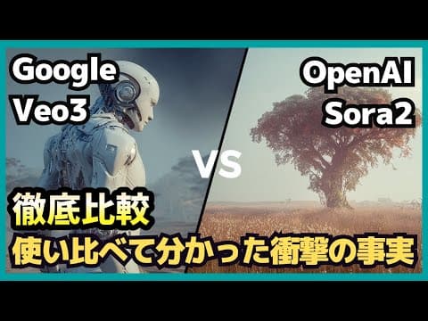 【徹底比較】動画生成AI「Sora 2」vs「Veo 3」どっちが凄い？クオリティを徹底検証！