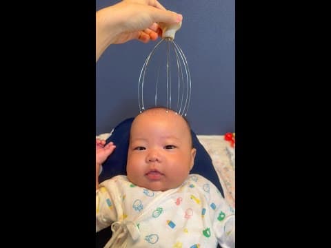 【赤ちゃん】頭ゾワゾワするやつ赤ちゃんにやってみた
