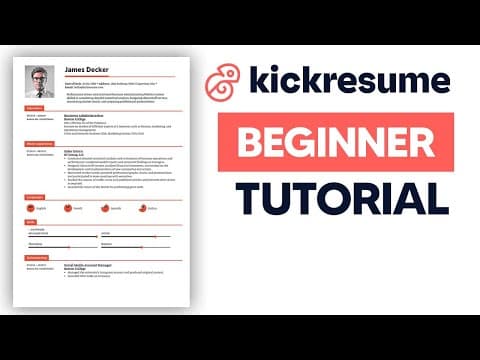 How To Use Kick Resume (AI Generated CV) Kick Resume Tutorial