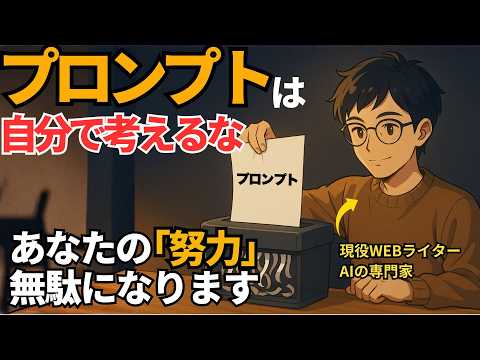 【衝撃の事実】プロンプトは自分で書かないで下さい。プロンプトの作り方を完全解説します