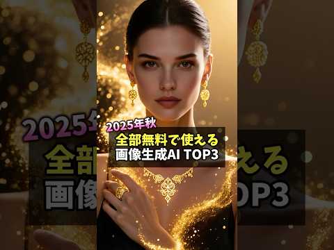 【2025年秋最新版】全部無料！画像生成AI TOP3を完全解説🔥　#ai活用 #aiツール #画像生成 #shorts