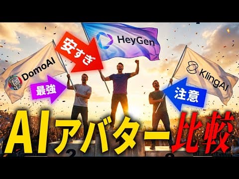 【AIアバター/リップシンク検証】AIアバターはどれがおすすめ？「DomoAI・HeyGen・Kling」その他6つのツールの無料枠・料金・性能を徹底比較しました。
