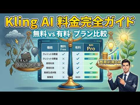 Kling AI料金完全ガイド｜無料・有料プランのクレジットと商用利用の違いを徹底解説