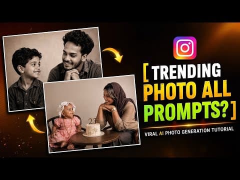 Trending Childhood Vs Present Ai Photo Prompt 😍 | Childhood &amp; Present Look Tutorial | Me &amp; My Little