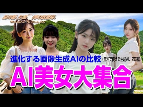 [ 風の街、午前0時の放送局 　第52回] 「進化する画像生成AIの比較」AI美女大集合。