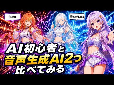 【比較回】Suno×ElevenLabs徹底比較｜それぞれの強みと、結局どれを使うべきかの結論【AI初心者向け】
