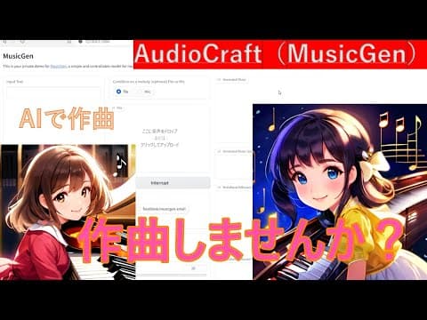 自分のPCに音楽生成AIのAudiocraft（MusicGen）をインストール