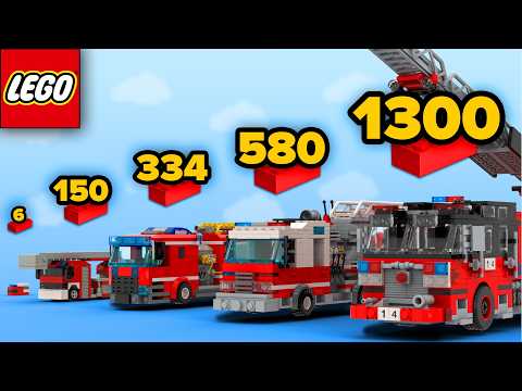 LEGO FIRE TRUCKS From 6 to 1300 Parts | Comparison