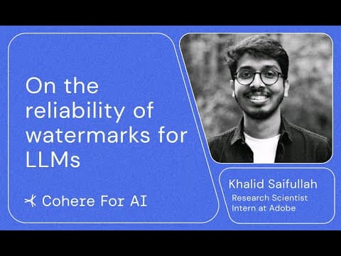 Khalid Saifullah - On the Reliability of Watermarks for LLMs