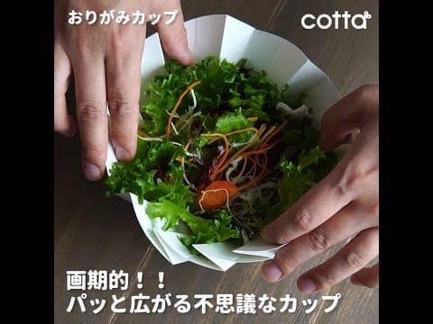 使い方いろいろ♪パッと広がる不思議なおりがみカップ| How to Use ORIGAMI Cup| cotta-コッタ