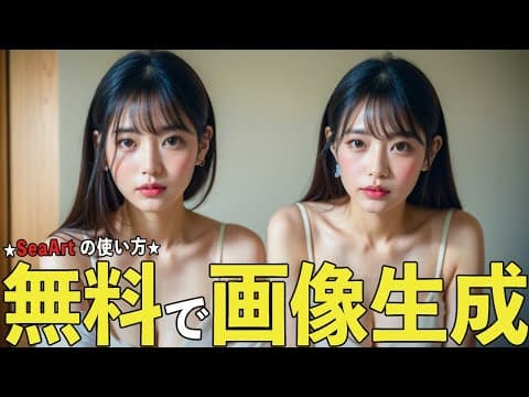 【SeaArt】の使い方！日本語プロンプトで無料でAI美女の写真を無制限に作れる！