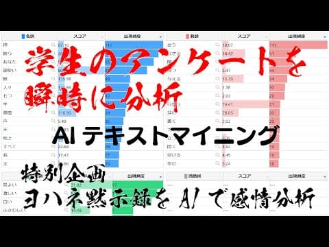 学生のアンケートを瞬時に集計・分析！AIテキストマイニング