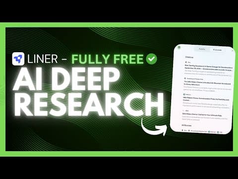 Liner: NEW Agentic Deep Research That's FULLY FREE! Beats Perplexity, GPT-4.5 &amp; Gemini Deep Research