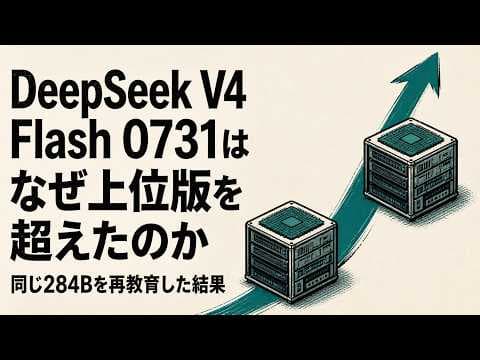 DeepSeek V4 Flash 0731はなぜ上位版を超えたのか 同じ284Bを再教育した結果