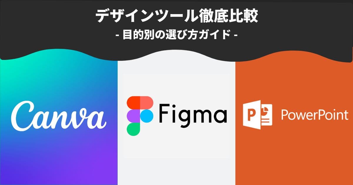 デザインツール徹底比較:Figma vs Canva vs PowerPointの選び方ガイド【2024最新】