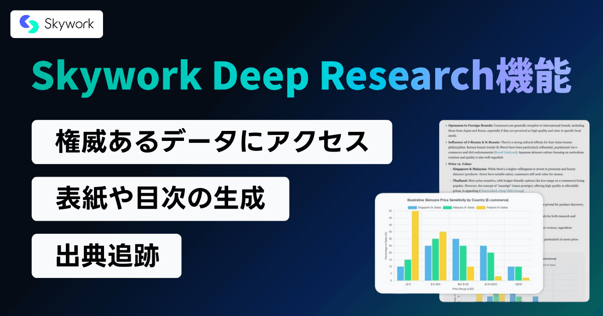 SkyworkのDeep Research機能とは?高精度AI検索の仕組みと使い方を詳しく解説