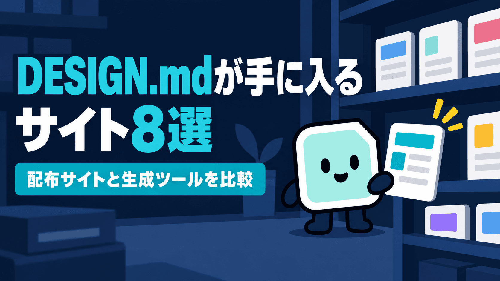 DESIGN.mdが手に入るサイト8選|配布サイトと生成ツールを、ライセンスと日本語対応で比較